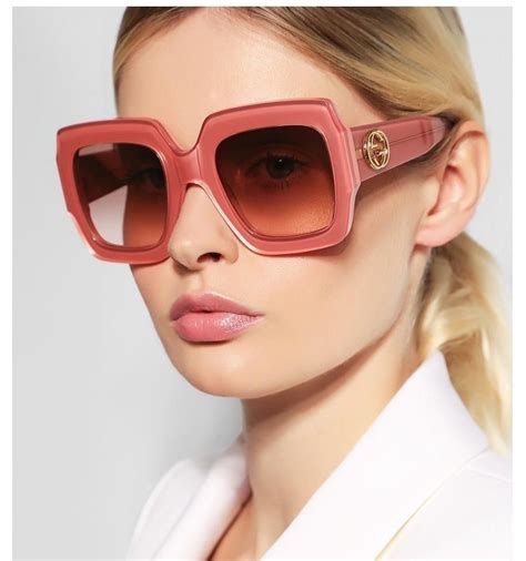 gucci square sunglasses gold|gucci women's oversized square sunglasses.